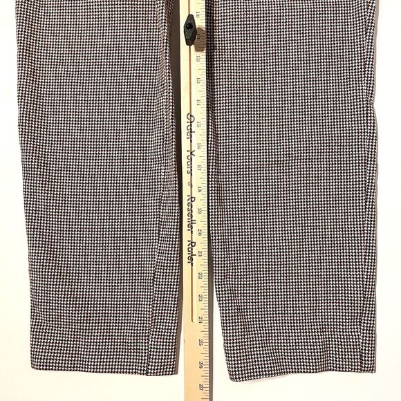 Banana Republic Sloan Purple Black Houndstooth Stretch Crop Ankle Pants Women 12 - Picture 8 of 8